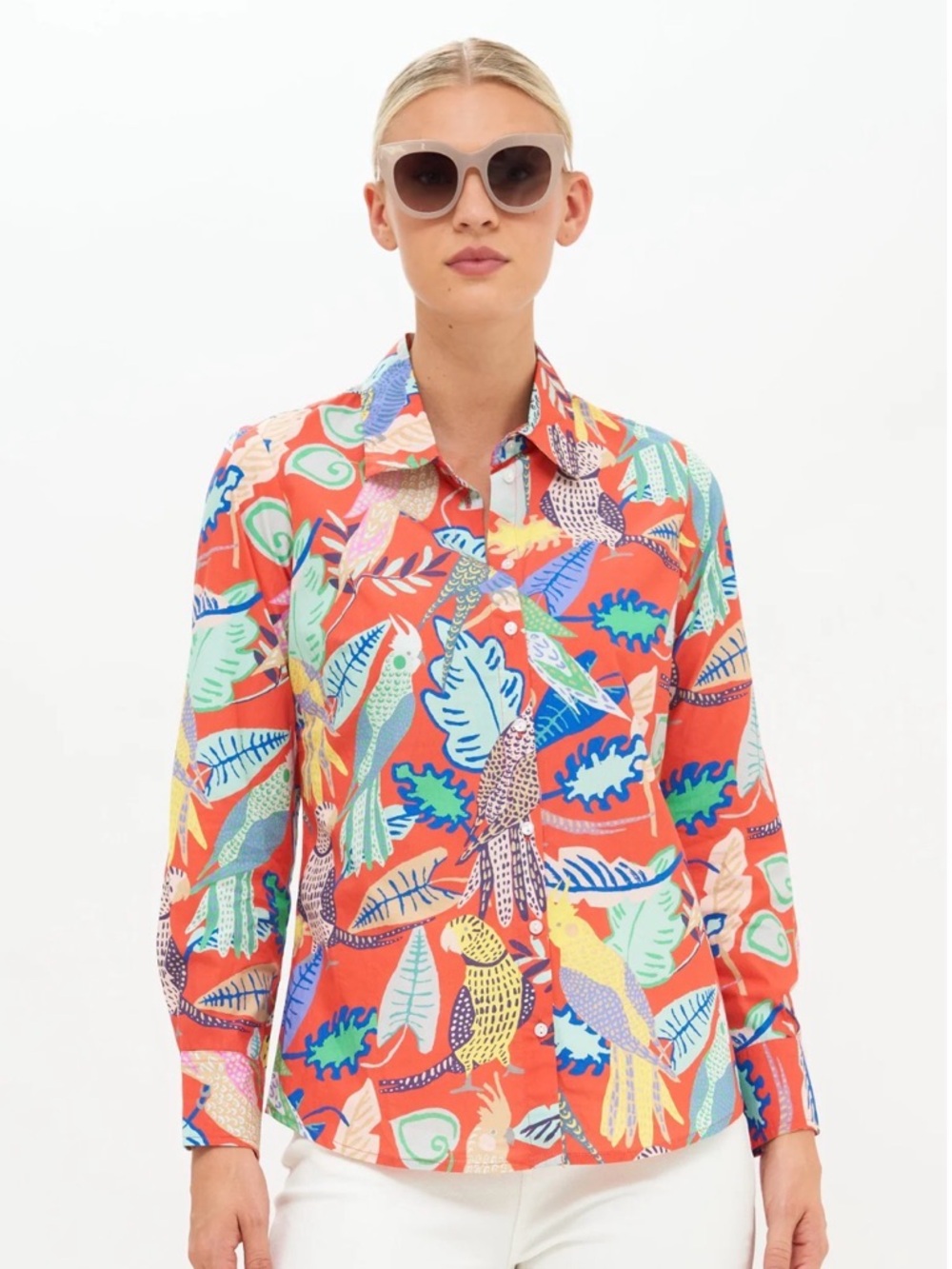 OLIPHANT‎ BUTTON DOWN- POLLY CORAL SHIRT SIZE XL
